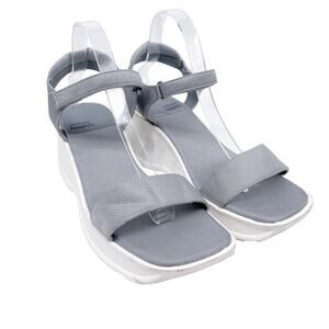 Jeffrey Campbell Women's Focused Gray Ankle Strap Platform Sandals Size 11